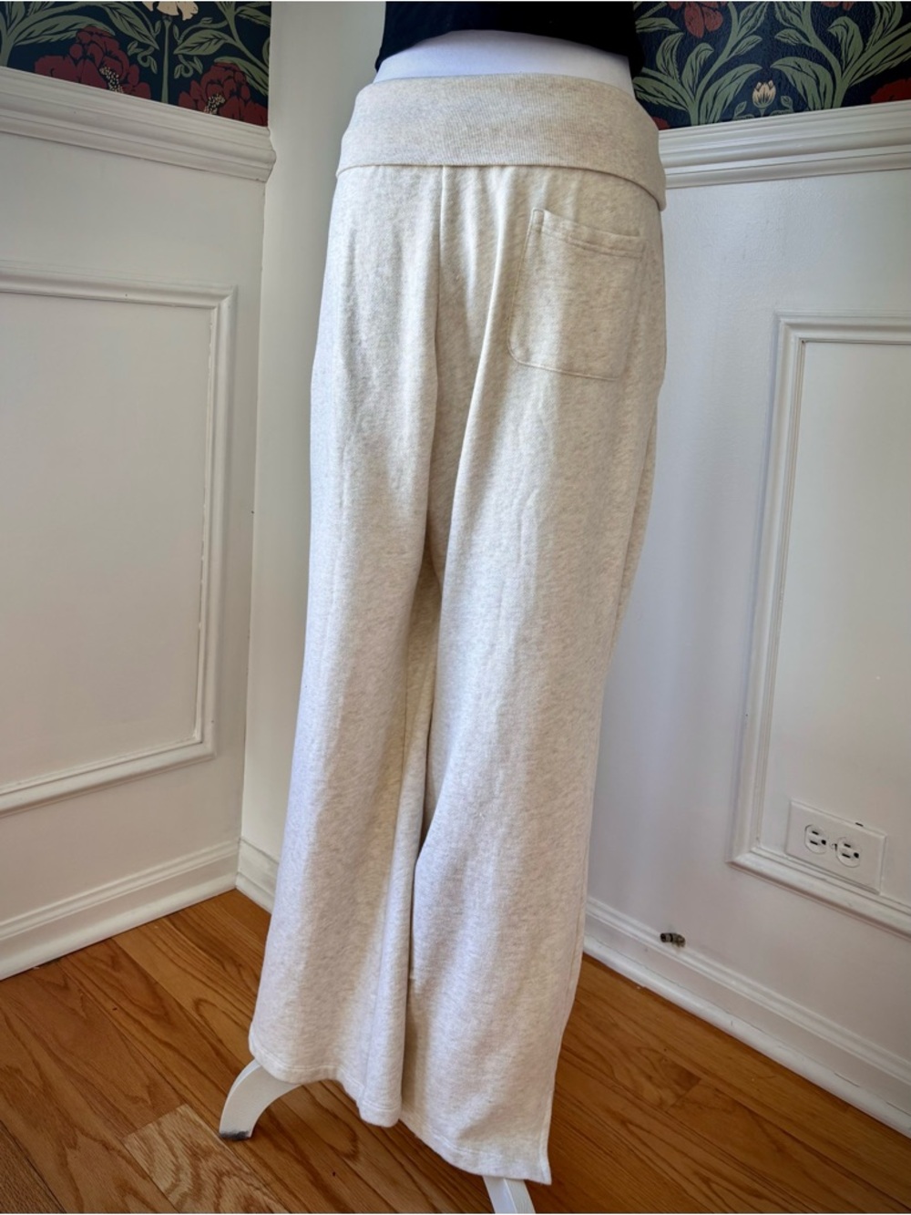 VS PINK Fleece Foldover Flare Pant Petite Cozy Loungecore Soft Girl - Picture 8 of 11